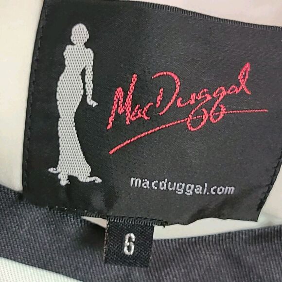 New MAC DUGGAL 30117 Black White Fuchsia After 5 2-Piece Dress Women's (6) $218 - Picture 9 of 13